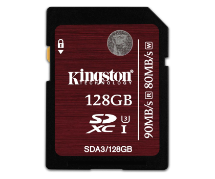 Karta pamięci KINGSTON SDXC 128GB Class10 UHS-S U3 Card 90/80 MB/s (SDA3/128GB)